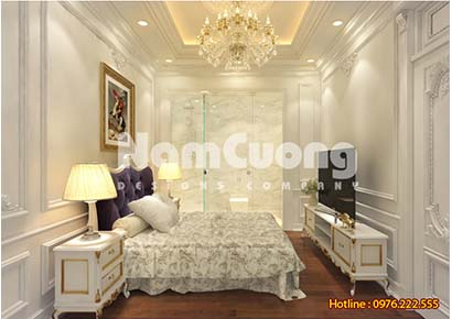 Mẫu thiết kế nội thất phòng ngủ tân cổ điển tại Quảng Ninh