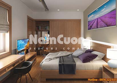 Mẫu phòng ngủ thiết kế nội thất hiện đại diện tích 25m2 - PNHD 06