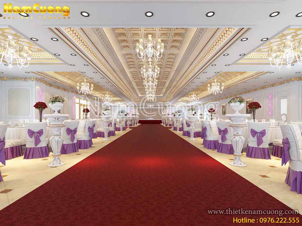 thiết kế nội thất nhà hàng tiệc cưới