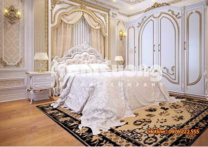 Mẫu nội thất phòng ngủ kiểu Pháp sang trọng