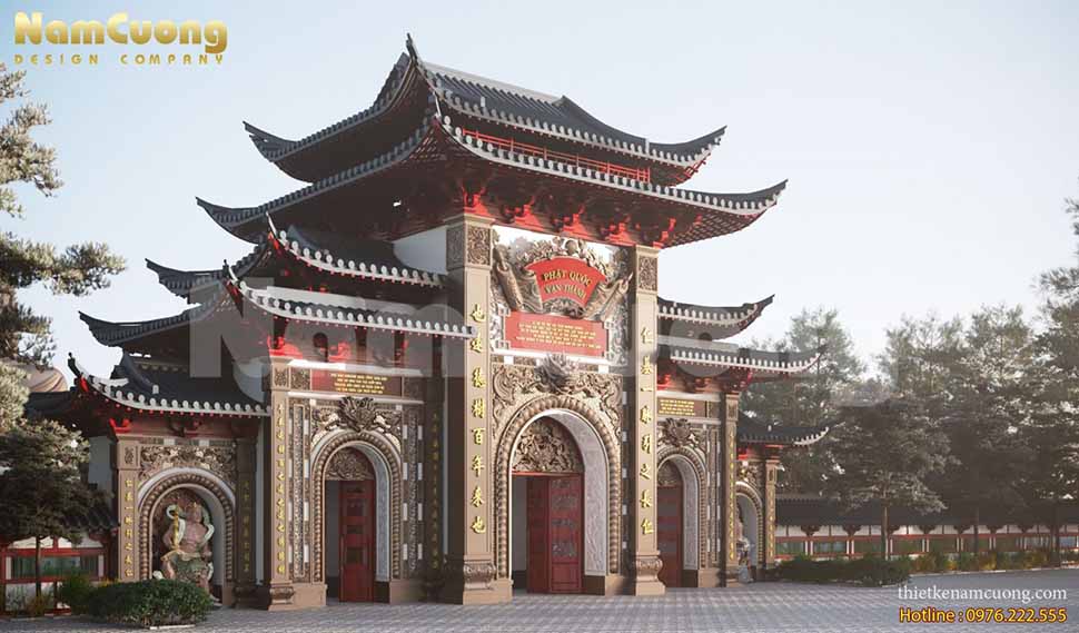 Tham khảo mẫu cổng chùa đẹp tại Bình Phước