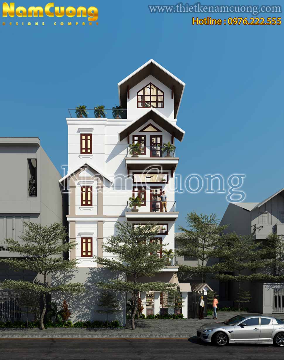 Thiết kế biệt thự căn góc tại Quảng Bình