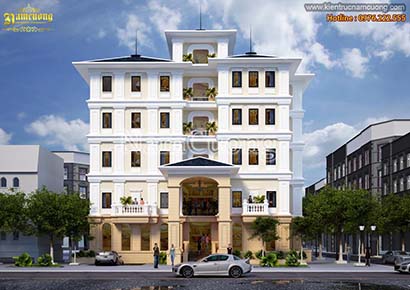 Thiết kế khách sạn rộng 10m tại Quảng Ninh
