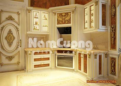 Thiết kế nội thất phòng bếp kiểu Pháp